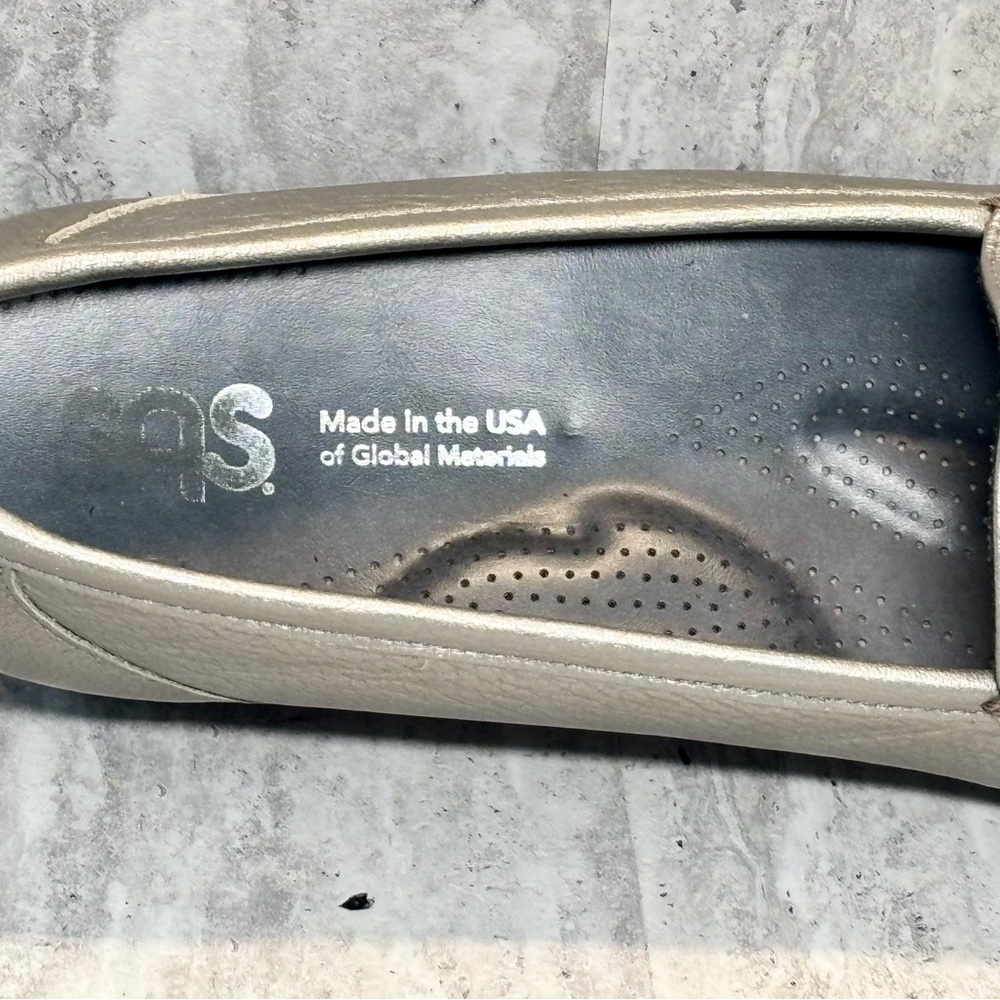 SAS Tripad Comfort Silver Leather Bit Accent Loafers Slip Ons Flats Sz 10.5M - Picture 7 of 10
